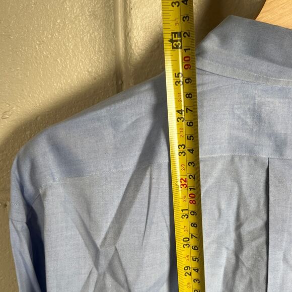 Ralph Lauren Size 16 Button Down 100% Cotton Blue 34/35 - Picture 5 of 7